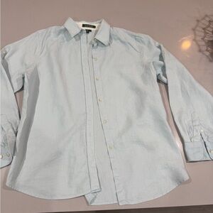 Light Blue Button-Up Linen